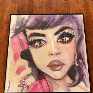 Kyra Kendall original watercolor painting in frame